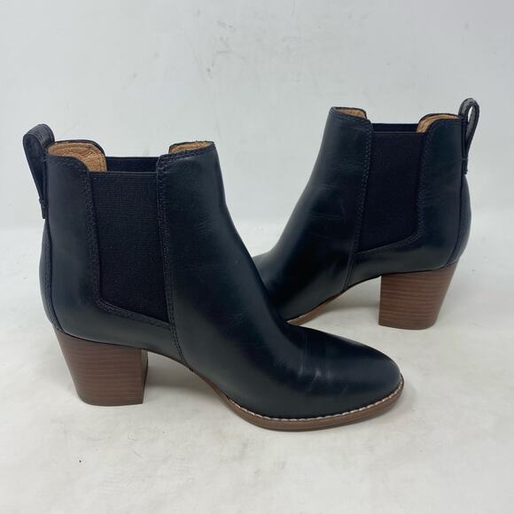Madewell The Regan Boot Heels Black Leather Womens Size 5.5 - Picture 6 of 8